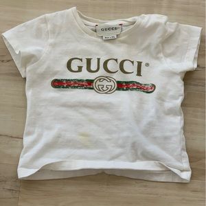 White Gucci Logo T-Shirt (Baby 6-9 Months)